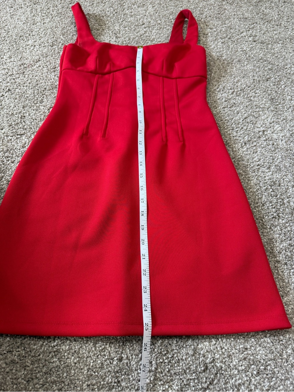 Hello Molly Red Square-Neck Mini Bodycon Corset Dress Small - Picture 4 of 6